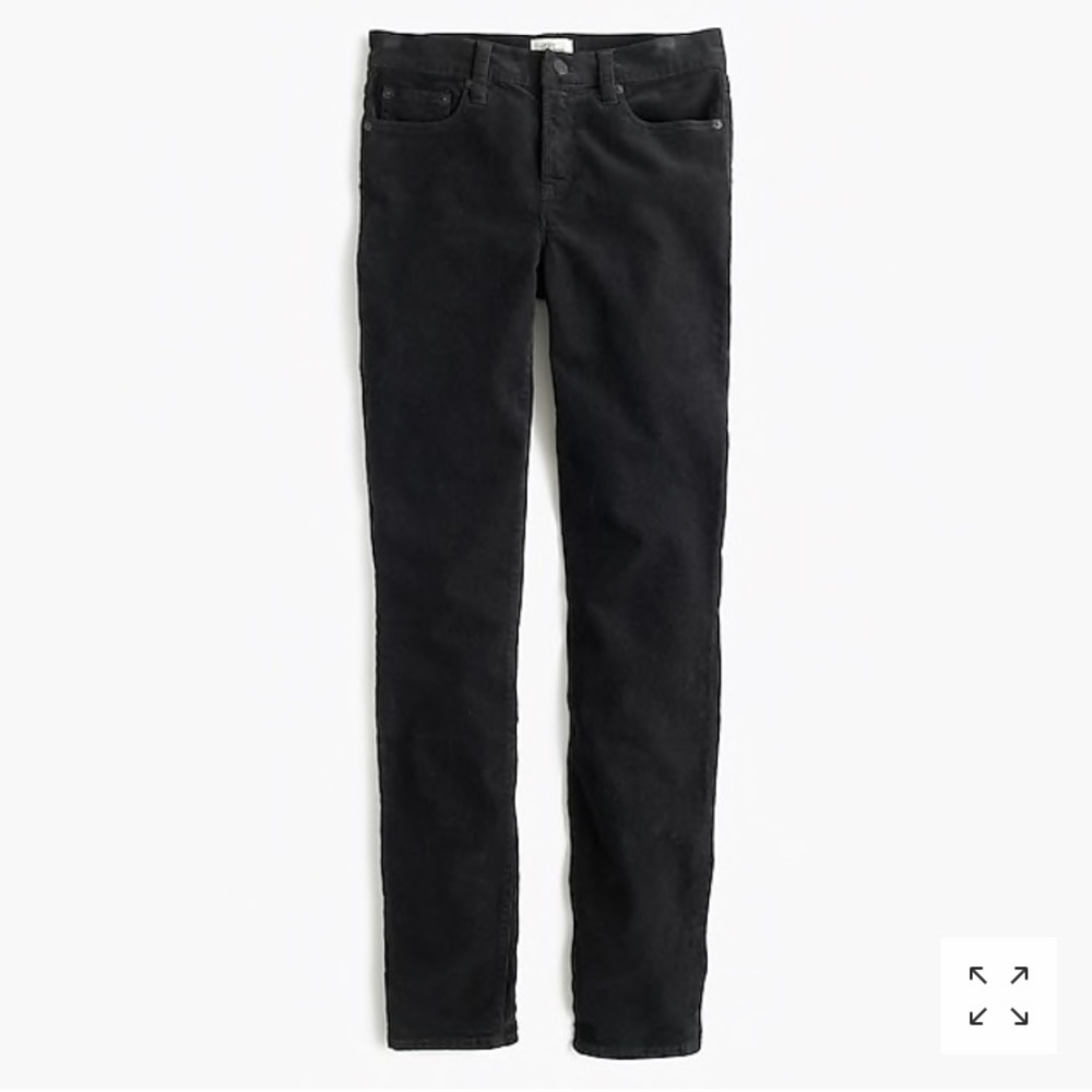 9" high-rise toothpick corduroy pant